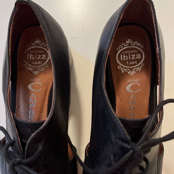 Jeffrey Campbell Platform Leather Oxford with Cutouts 37.5 - Picture 4 of 6